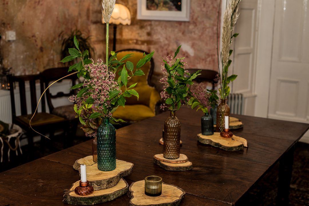 Antiques and candlelight in the rooms at Kyle Park Estate